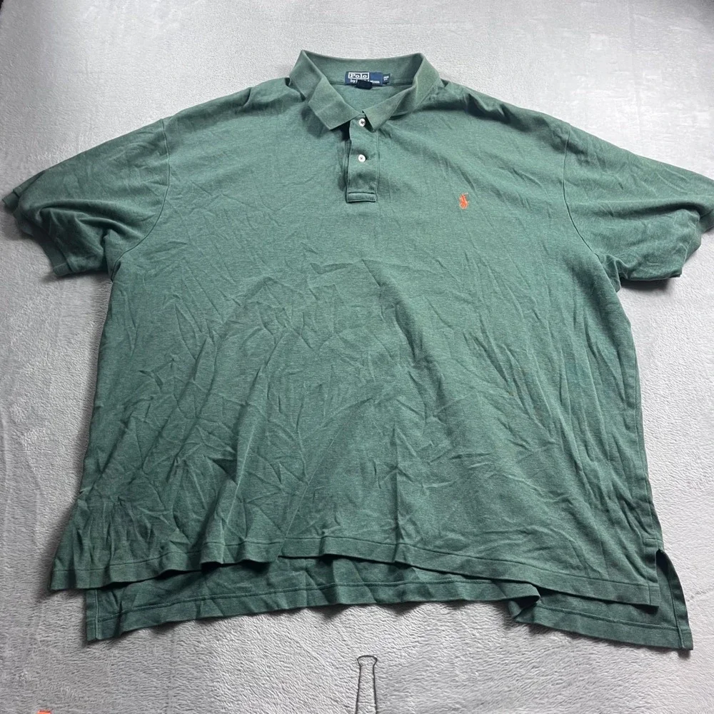 Polo Ralph Lauren Mens 3XB Big Green Short Sleeve Pony Logo Polo Shirt